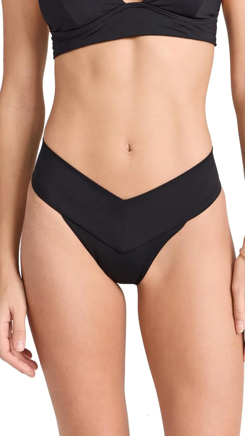 L*Space Quinn Bikini Bottom for Women, Two-Piece Low Rise Swim Featuring Classic Coverage with Wide Straps & V Front Detail