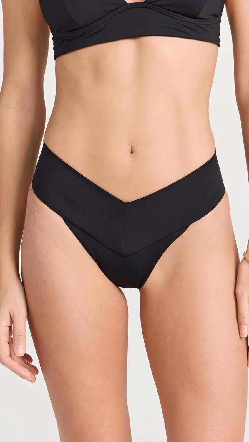 L*Space Quinn Bikini Bottom for Women, Two-Piece Low Rise Swim Featuring Classic Coverage with Wide Straps & V Front Detail
