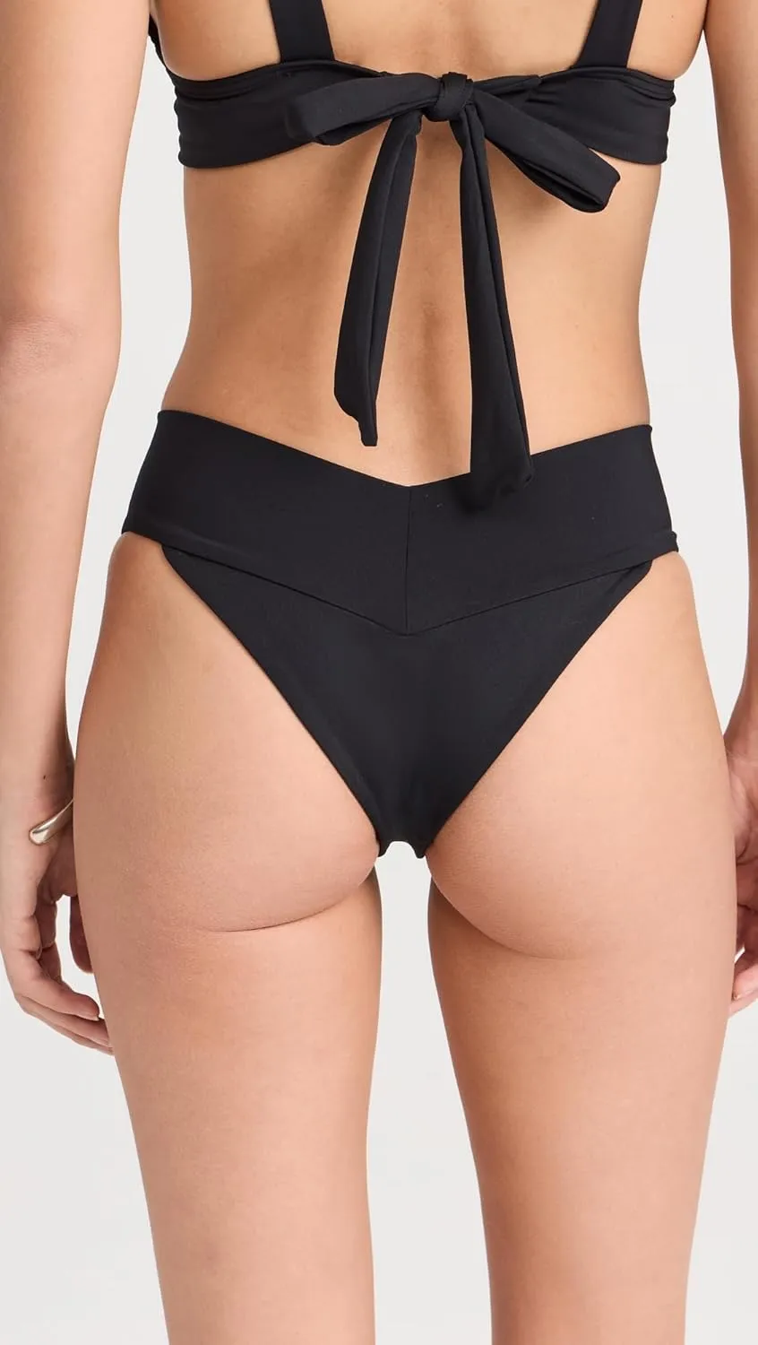 L*Space Quinn Bikini Bottom for Women, Two-Piece Low Rise Swim Featuring Classic Coverage with Wide Straps & V Front Detail