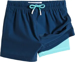 maamgic Boys Swim Trunks with Compression Liner Toddler Stretch Swim Shorts