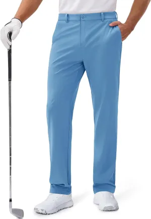 MAGCOMSEN Men's Golf Pants Classic Fit - 30"/32"/34" Stretch Water Resistant Quick Dry Flat Front Dress Pants with 5 Pockets