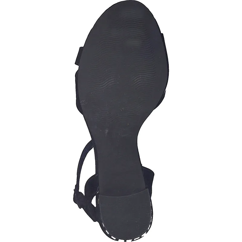 MARCO TOZZI - MEDIUM HEEL SANDAL - BLACK PATENT