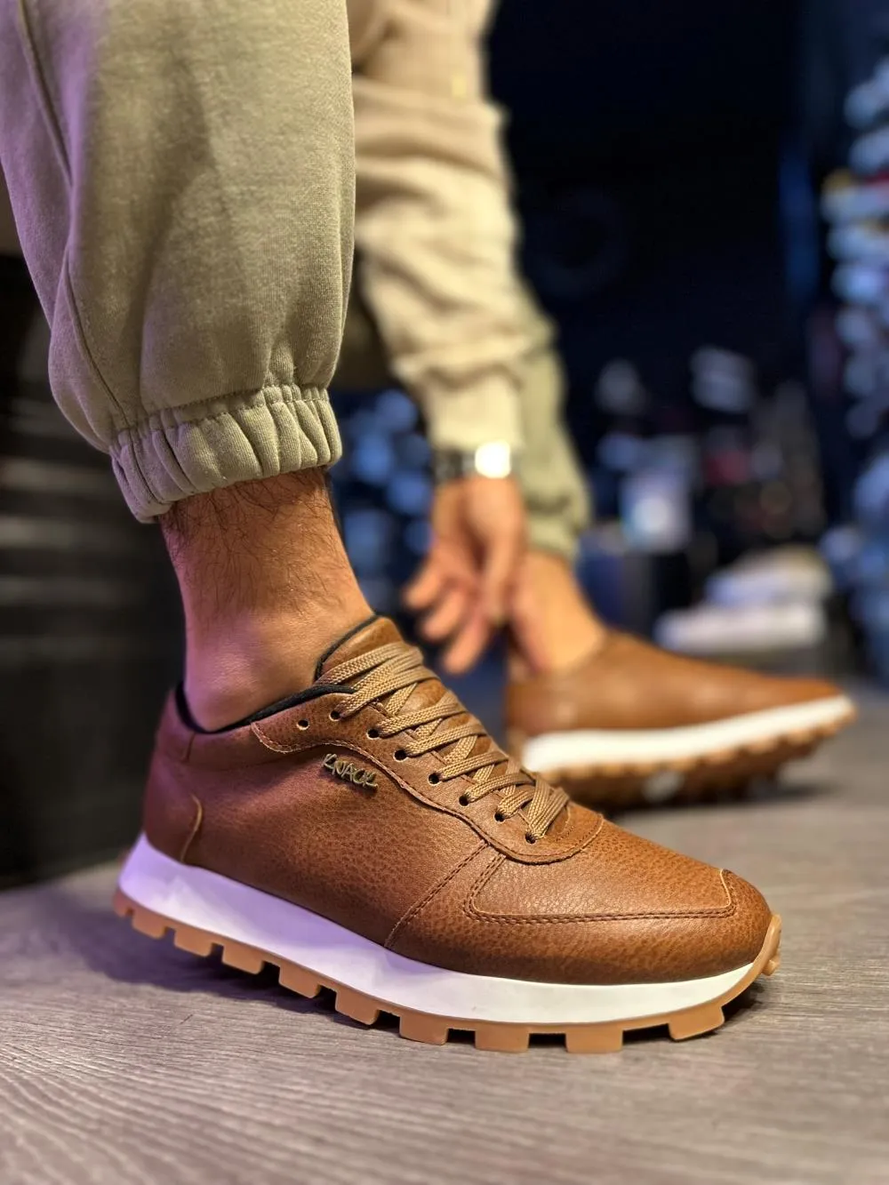Men's Daily Sneaker Shoes 002 Brown