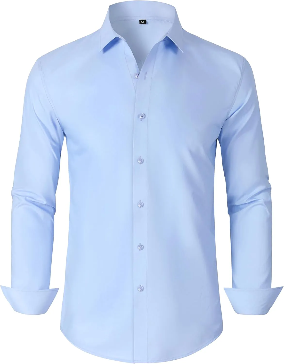 Mens Grade 3.5 Wrinkle-Resistant Dress Shirts Men's Long Sleeve Button Down Work Shirt for Men