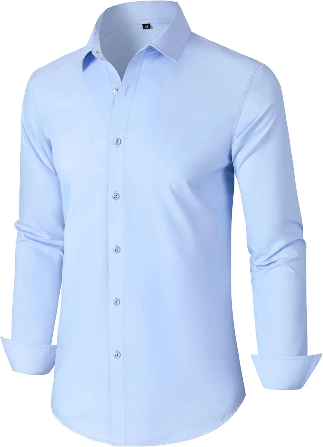 Mens Grade 3.5 Wrinkle-Resistant Dress Shirts Men's Long Sleeve Button Down Work Shirt for Men