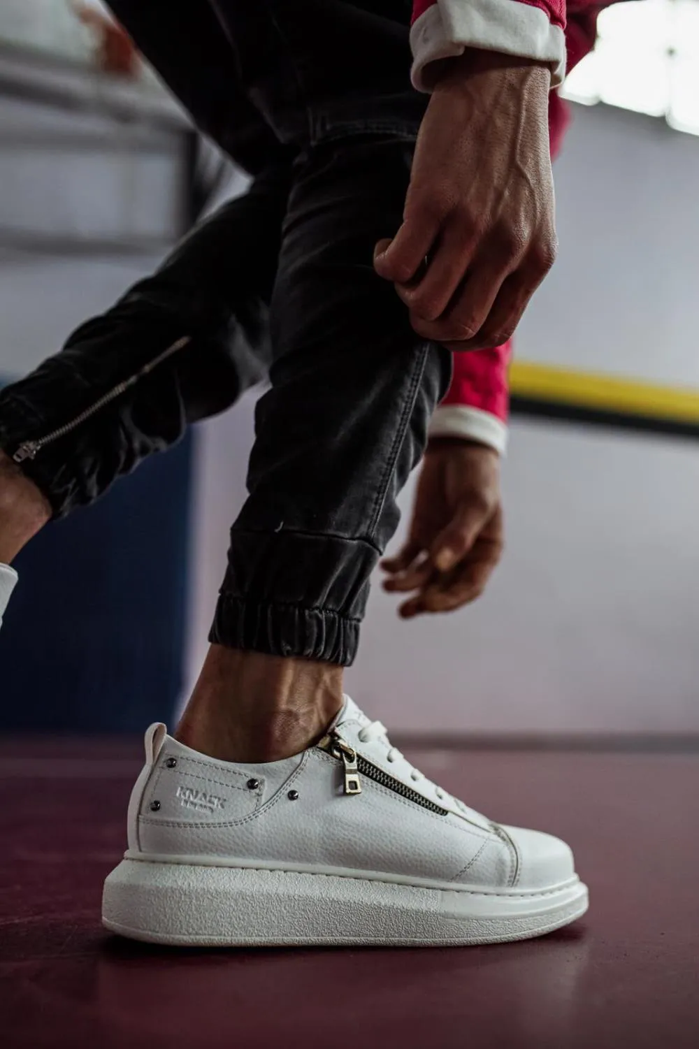 Men's Premium High Sole White Casual Sneaker Shoes