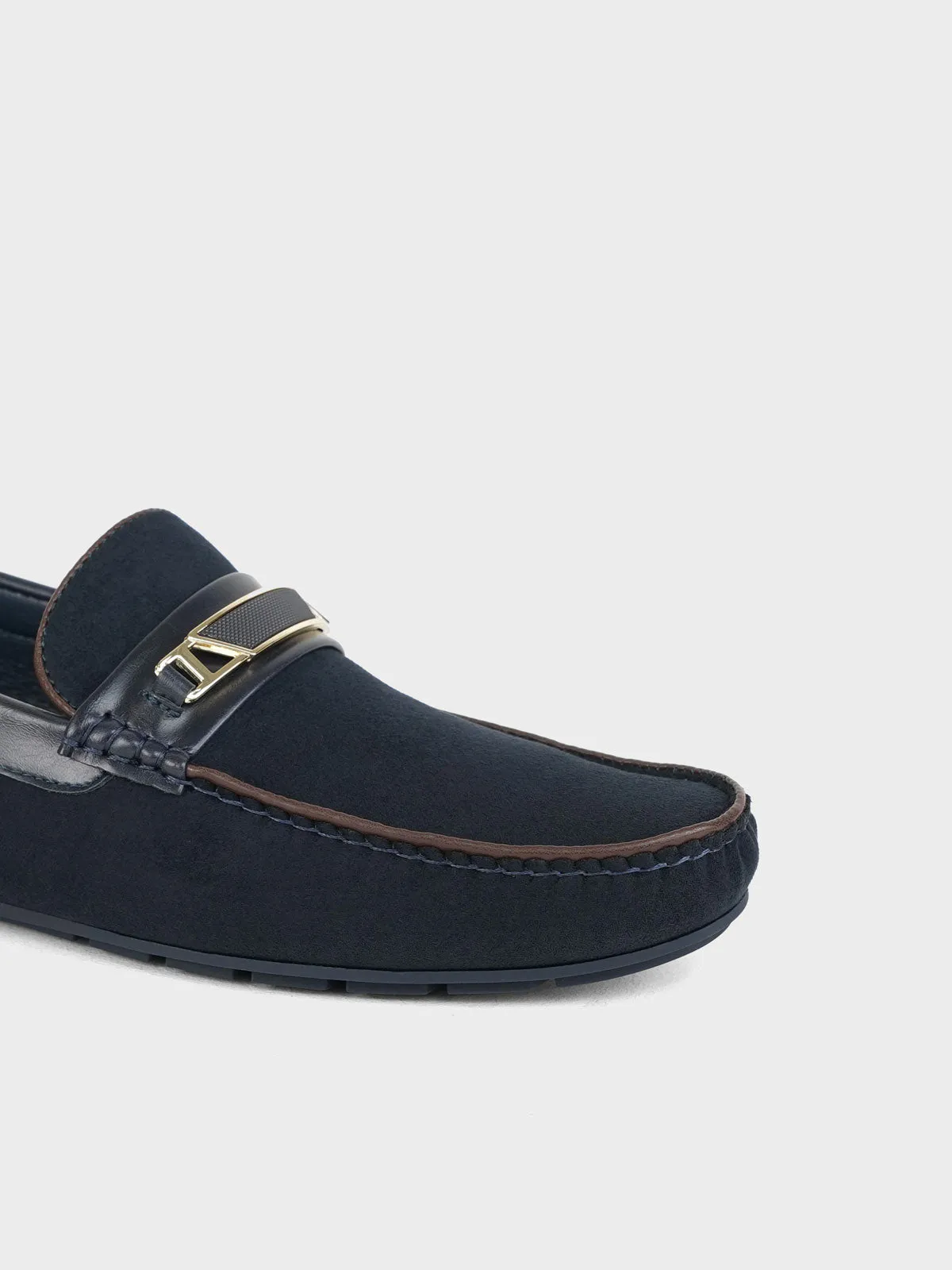 Mens "PIONEE" Adorned Moccasin Shoes