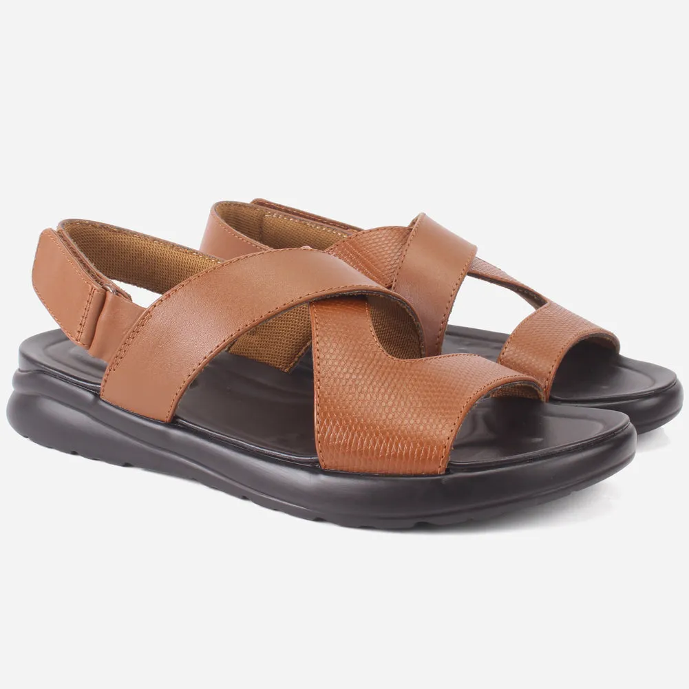 Mens "Rayan" Leather Comfy Casual Sandals