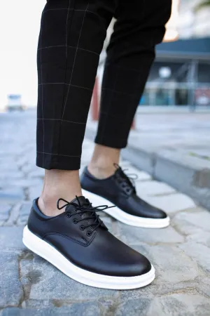 Men's Sneaker Classic Men's Shoes 001 Black (White Sole)