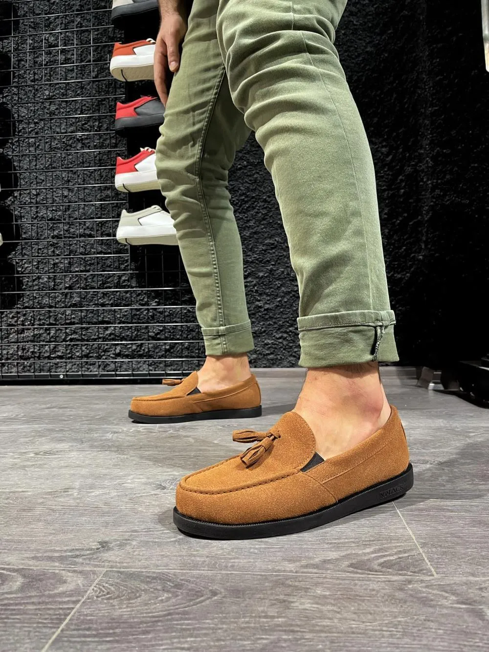 Men's Sneaker Loafer Men's Classic Shoes 007 Brown