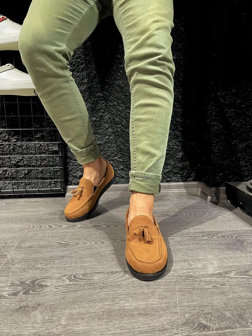 Men's Sneaker Loafer Men's Classic Shoes 007 Brown