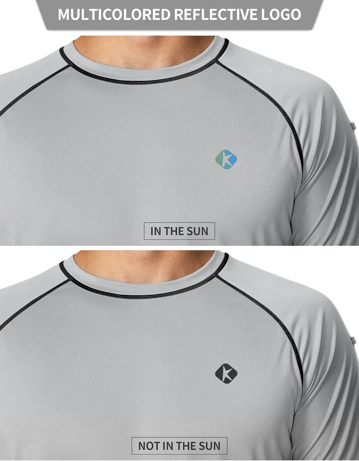Men's Swim Shirts Quick Dry Rash Guard UPF 50  Sun Protection Fishing Beach Water Shirts Short Sleeve