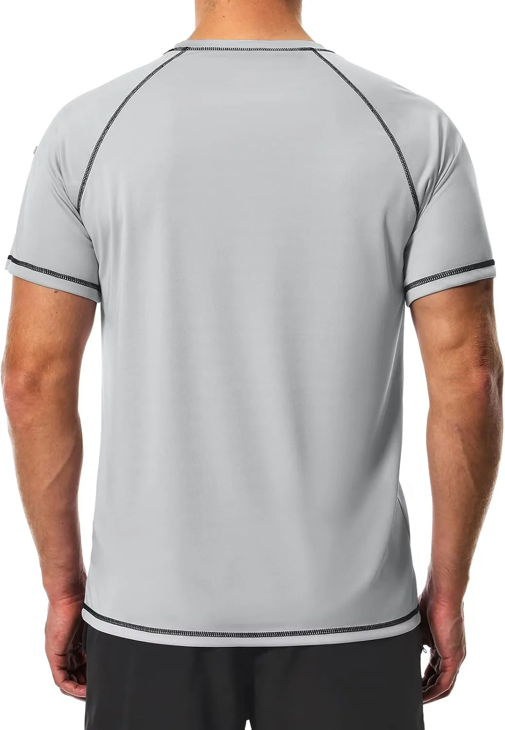 Men's Swim Shirts Quick Dry Rash Guard UPF 50  Sun Protection Fishing Beach Water Shirts Short Sleeve