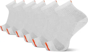 Merrell Cushioned Cotton Ankle, White (6 Pairs), Small-Medium