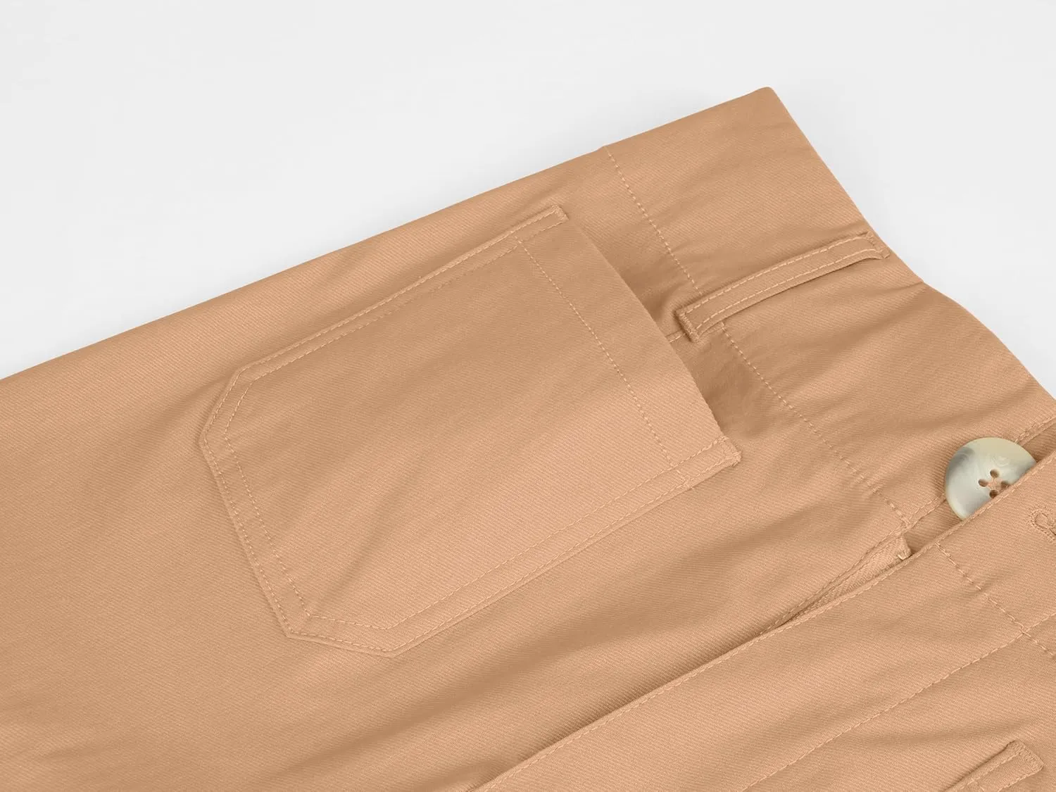 miduo Womens High Waisted Cropped Wide Leg Stretchy Straight Pants Trousers with Pockets