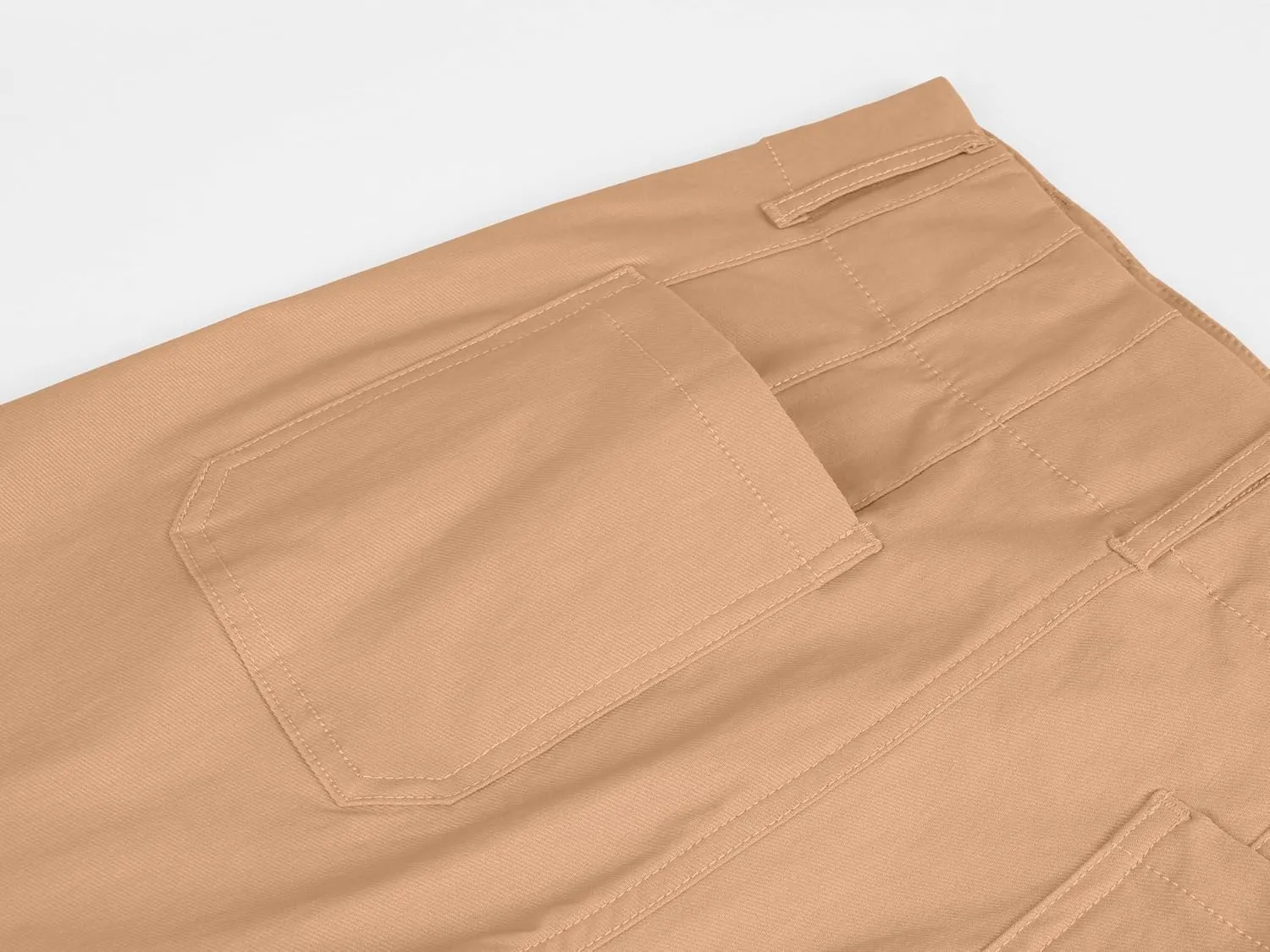 miduo Womens High Waisted Cropped Wide Leg Stretchy Straight Pants Trousers with Pockets