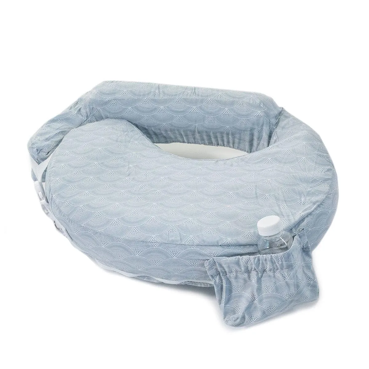My Brest Friend Inflatable Travel Nursing Pillow for Breastfeeding, Bottlefeeding & Posture Support with Slipcover, Horizon