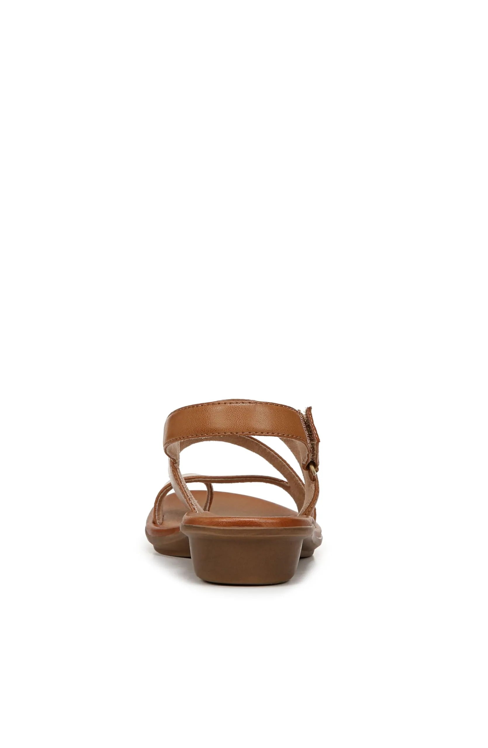 Naturalizer SOUL Womens Shakina Strappy Slingback Flat Sandal English Tea Brown 7 M