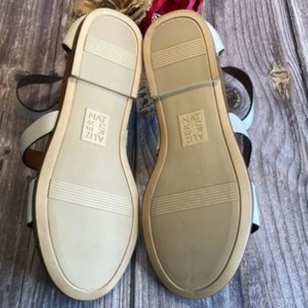 NATURALIZER Tish Alabaster Leather Sandal  7M