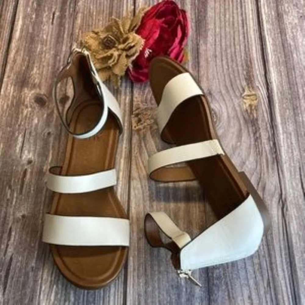 NATURALIZER Tish Alabaster Leather Sandal  7M