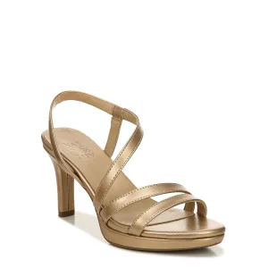 Naturalizer Womens Brenta Strappy Platform Dress Sandal Bronze Pearl 6 M