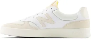 New Balance Men's 300 V3 Court Sneaker, White/Sea Salt/Linen, 6 Wide