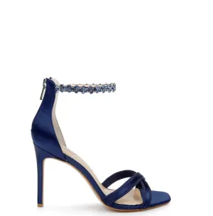 Obeeze Handmade Blue Leather Sandal For Womens