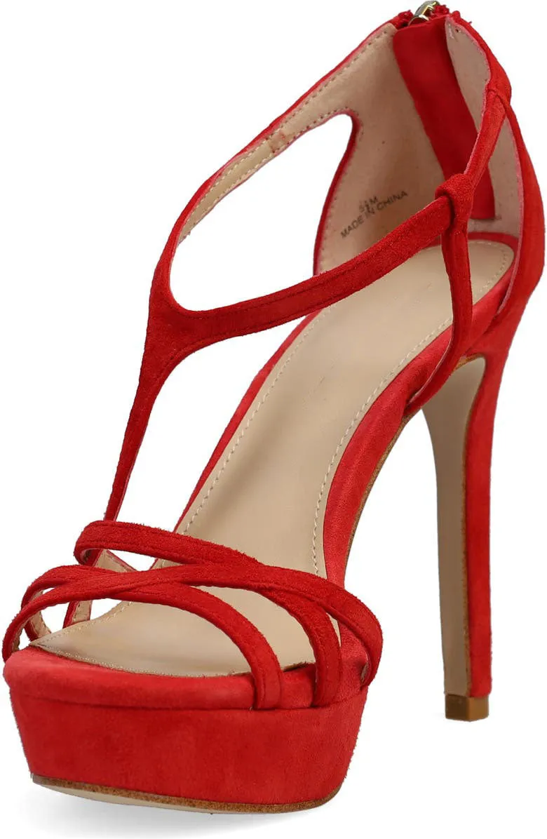 Obeeze Handmade Red Leather Sandal For Womens