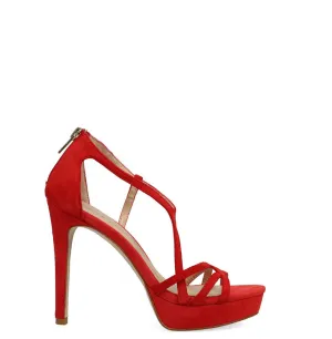 Obeeze Handmade Red Leather Sandal For Womens