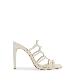 Obeeze Handmade White Leather Sandal For Womens