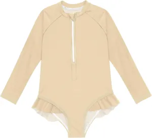 ODAWA Kids Long Sleeve Swimsuit, Moccasin Swimsuits for Toddler Girls with Sleeves Size 3T