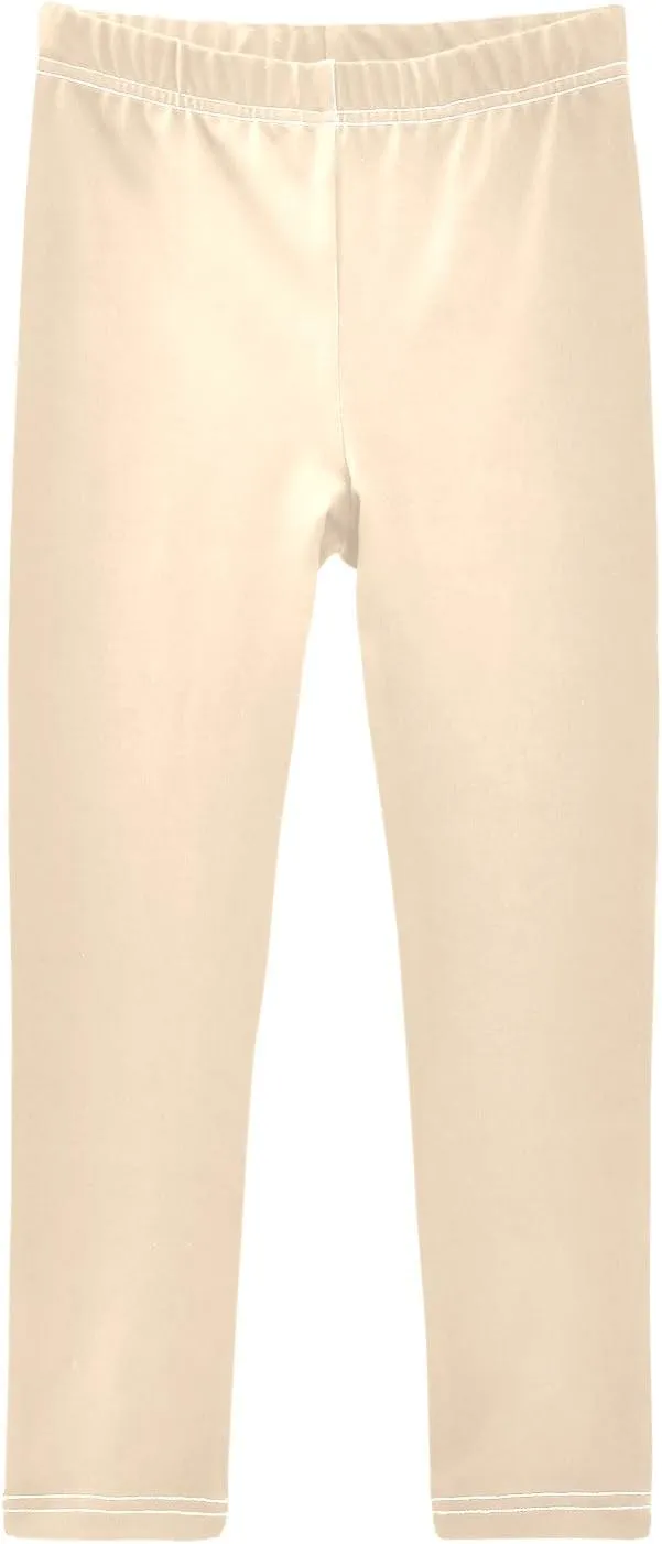 ODAWA Moccasin Girls Legging Kids Soft Stretchy Pants Full Length Stretch Pants Comfortable Bottoms, (4-10 Years)