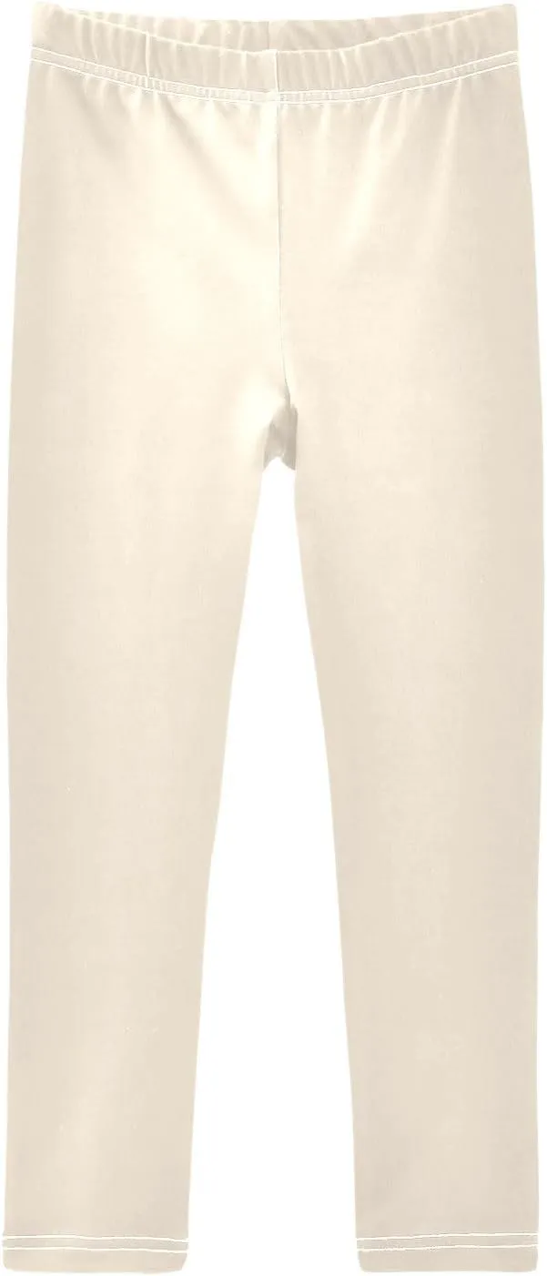 ODAWA Moccasin Girls Legging Kids Soft Stretchy Pants Full Length Stretch Pants Comfortable Bottoms, (4-10 Years)