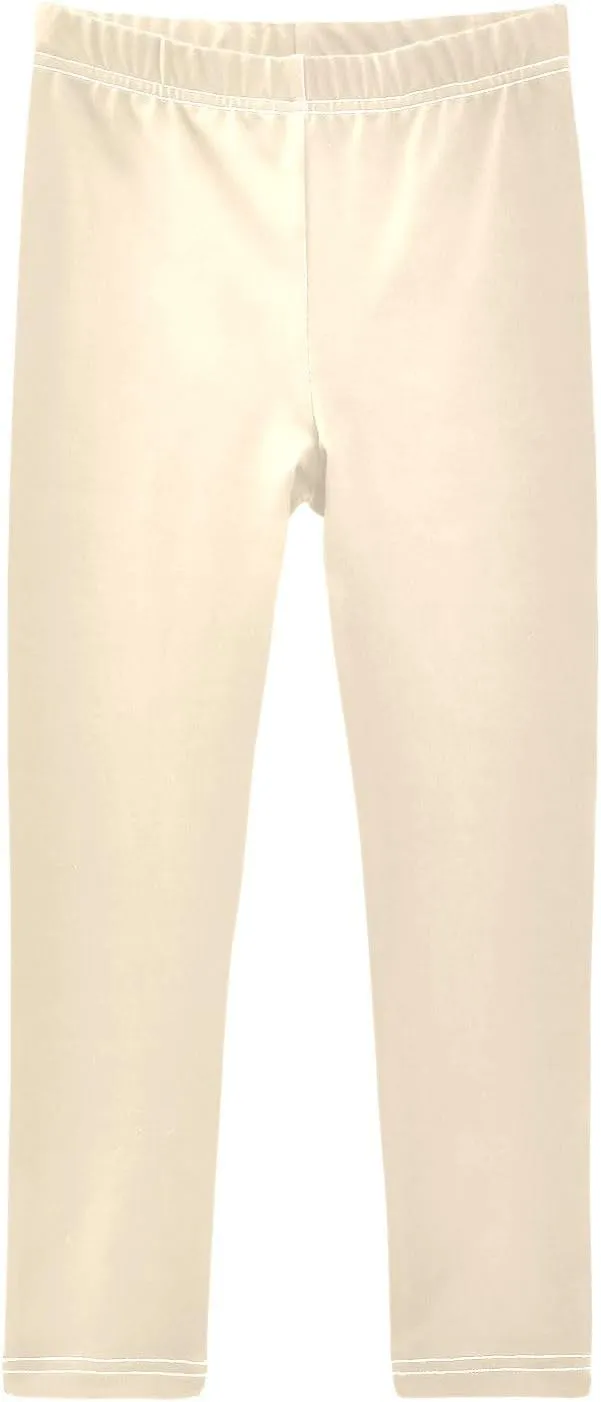 ODAWA Moccasin Girls Legging Kids Soft Stretchy Pants Full Length Stretch Pants Comfortable Bottoms, (4-10 Years)
