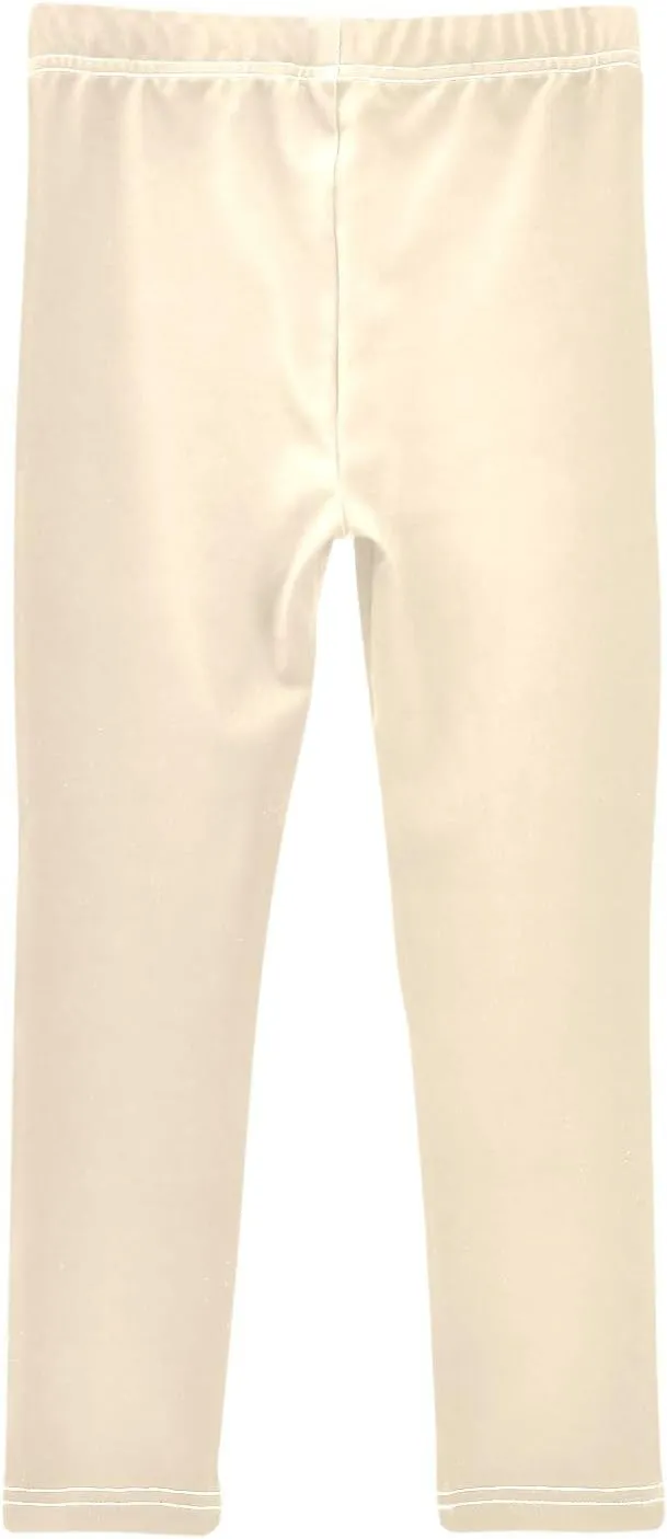 ODAWA Moccasin Girls Legging Kids Soft Stretchy Pants Full Length Stretch Pants Comfortable Bottoms, (4-10 Years)
