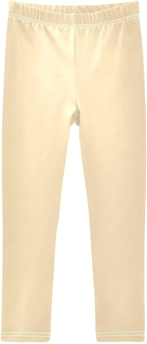 ODAWA Moccasin Girls Legging Kids Soft Stretchy Pants Full Length Stretch Pants Comfortable Bottoms, (4-10 Years)