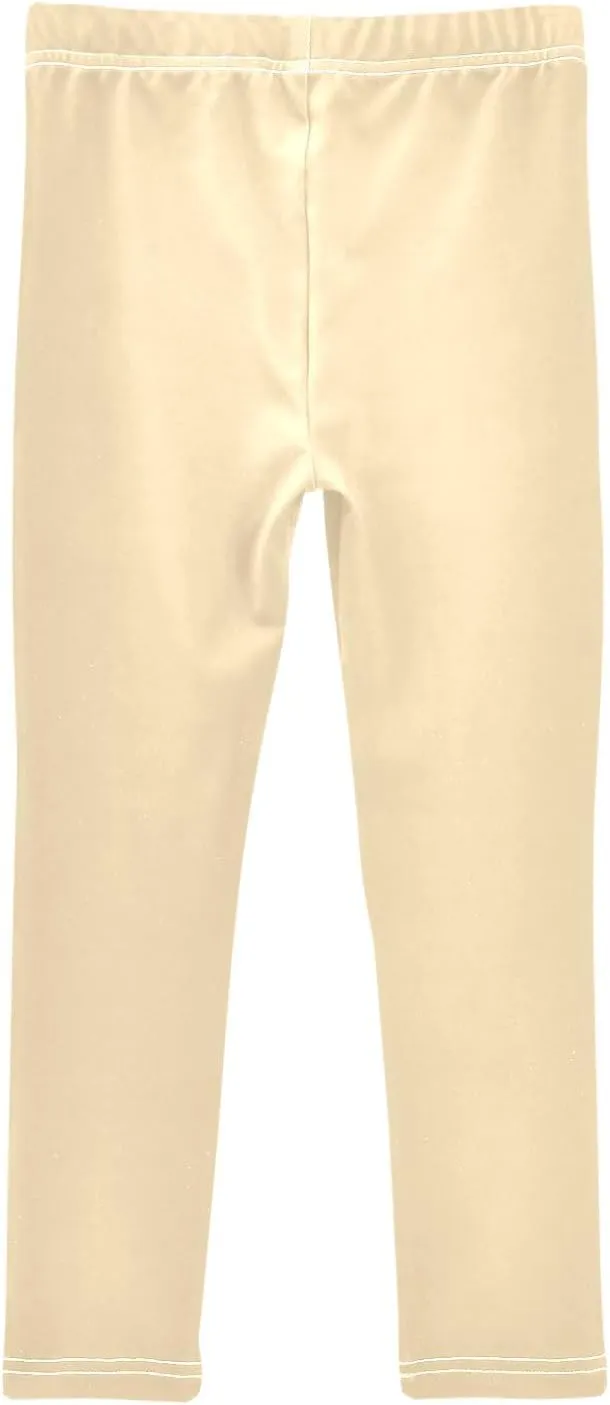 ODAWA Moccasin Girls Legging Kids Soft Stretchy Pants Full Length Stretch Pants Comfortable Bottoms, (4-10 Years)