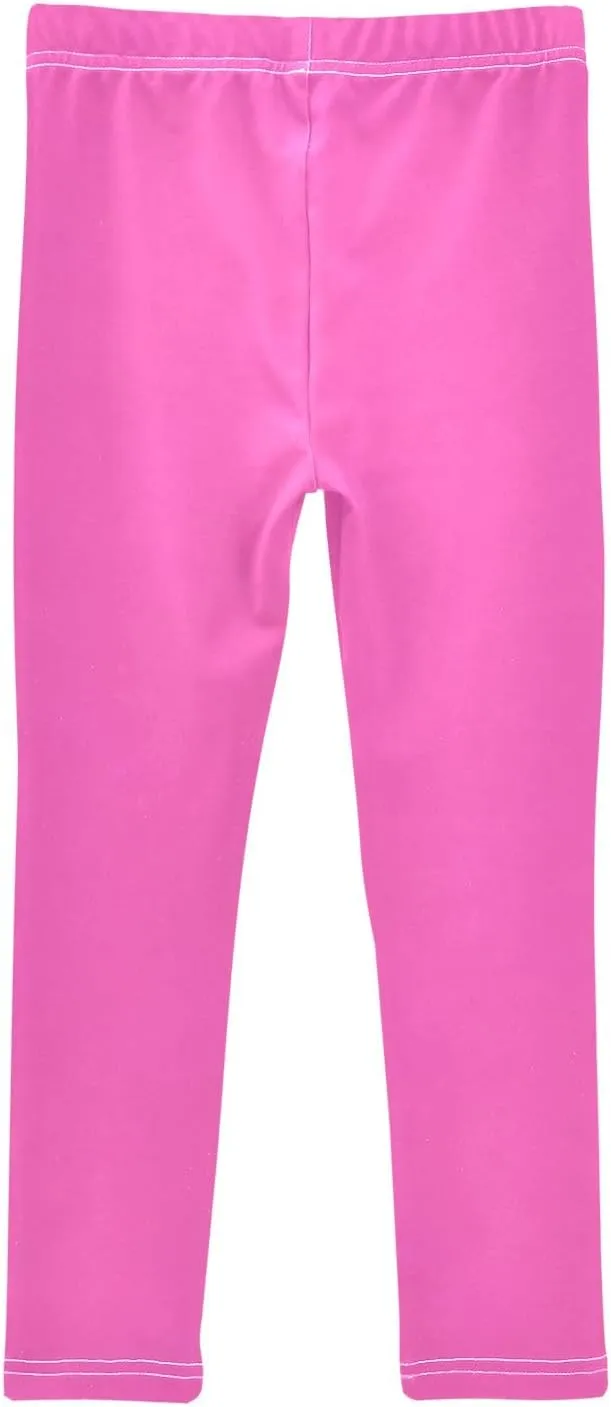 ODAWA Moccasin Girls Legging Kids Soft Stretchy Pants Full Length Stretch Pants Comfortable Bottoms, (4-10 Years)