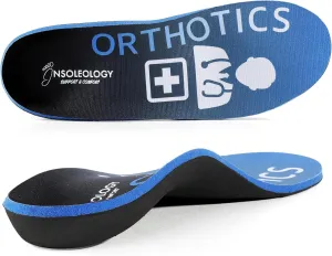 Orthotic Insoles Arch Support for Plantar Fasciitis, Flat Feet, Overpronation, Foot Pain (L | Men 10-11 | Women 12-13)