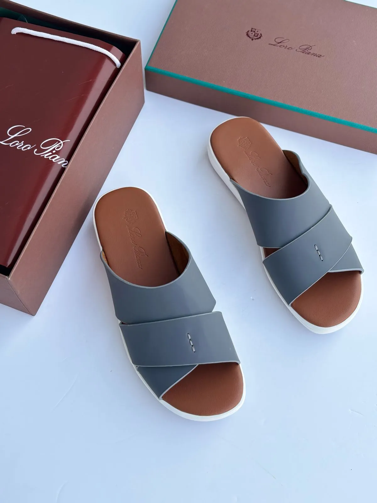 Ox Leather Palm Sandal By Loro Piana