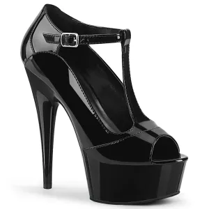 Pleaser Delight-649-Black-Size 7-Clearance