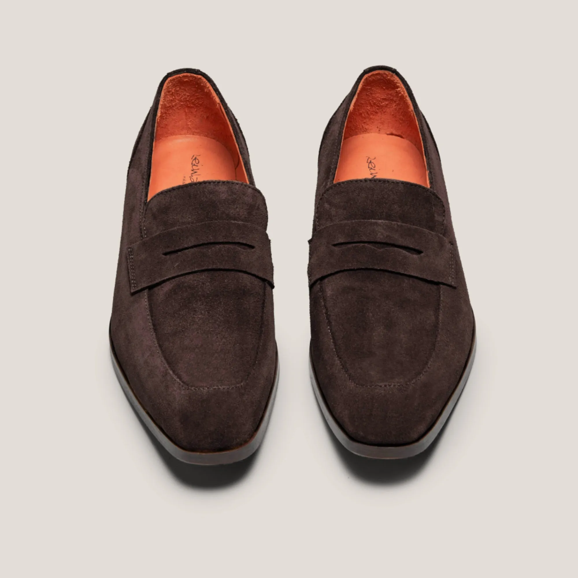 Porto - Dark Brown Suede - Penny Loafers