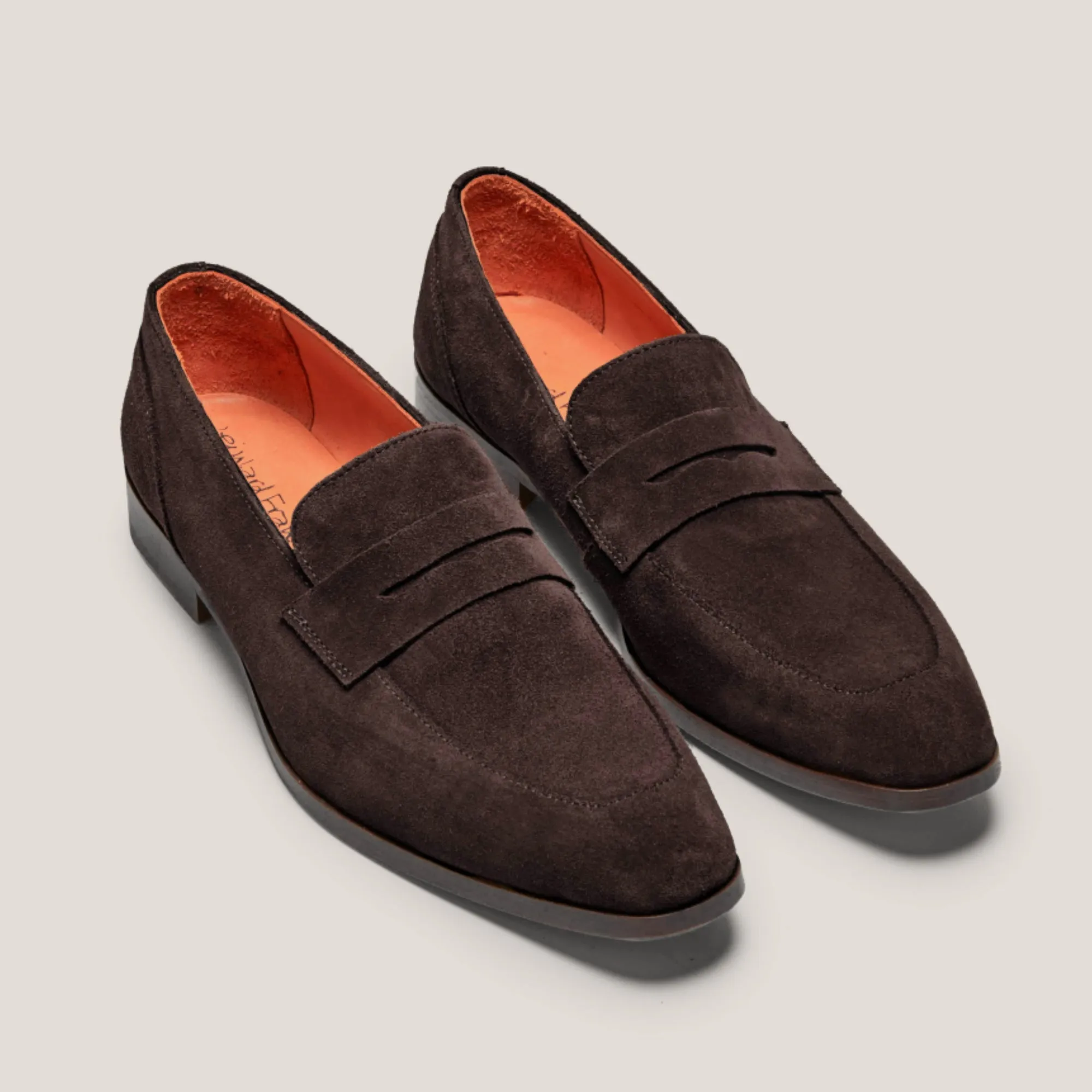 Porto - Dark Brown Suede - Penny Loafers