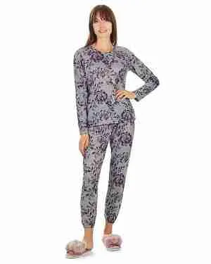 PURPLE BLOSSOM 2 PIECE PAJAMA SET