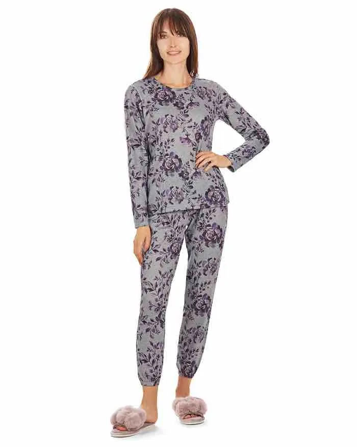 PURPLE BLOSSOM 2 PIECE PAJAMA SET