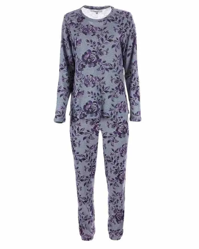 PURPLE BLOSSOM 2 PIECE PAJAMA SET