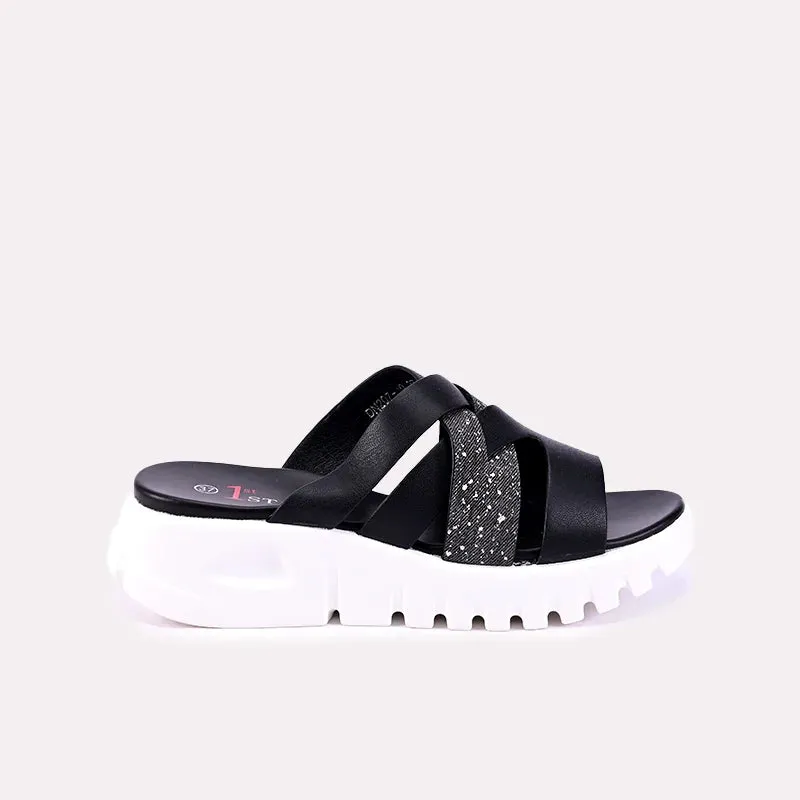 Rae Black Comfy Slippers 0412681