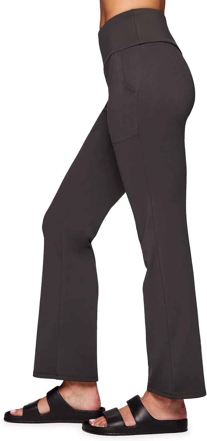 RBX Active Women's Full Length Tummy Control Workout Bootcut Yoga Pants