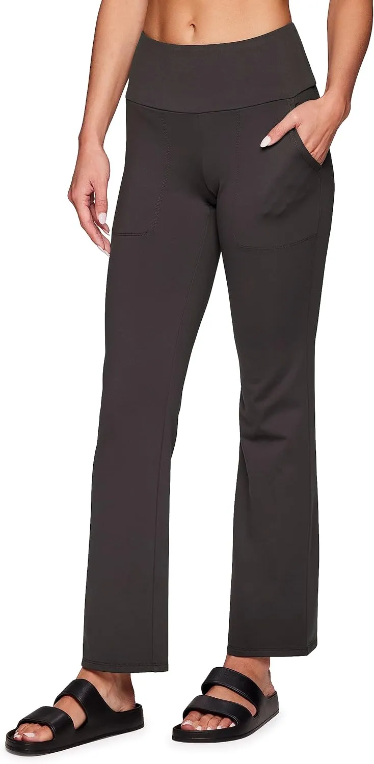 RBX Active Women's Full Length Tummy Control Workout Bootcut Yoga Pants