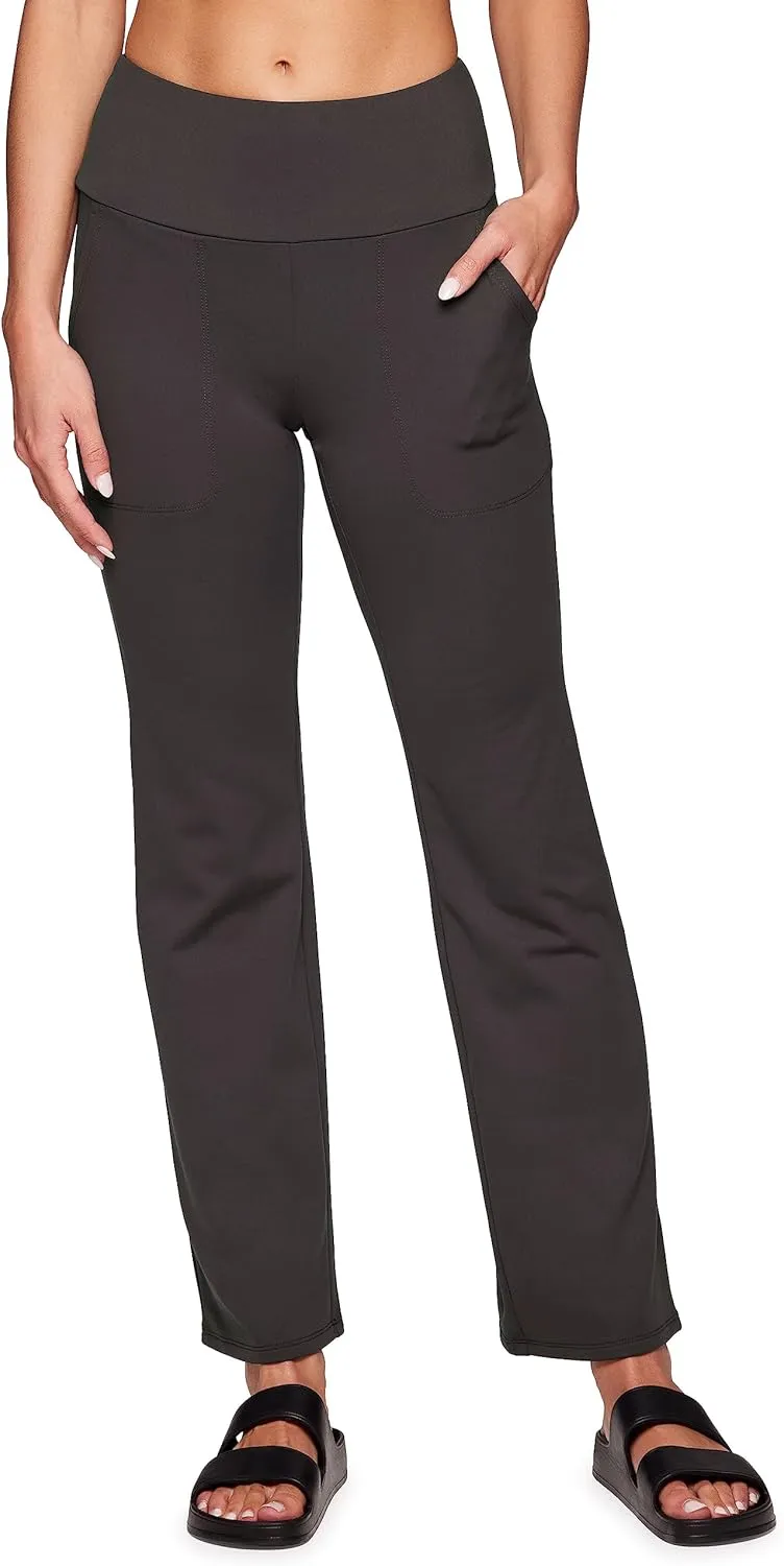 RBX Active Women's Full Length Tummy Control Workout Bootcut Yoga Pants